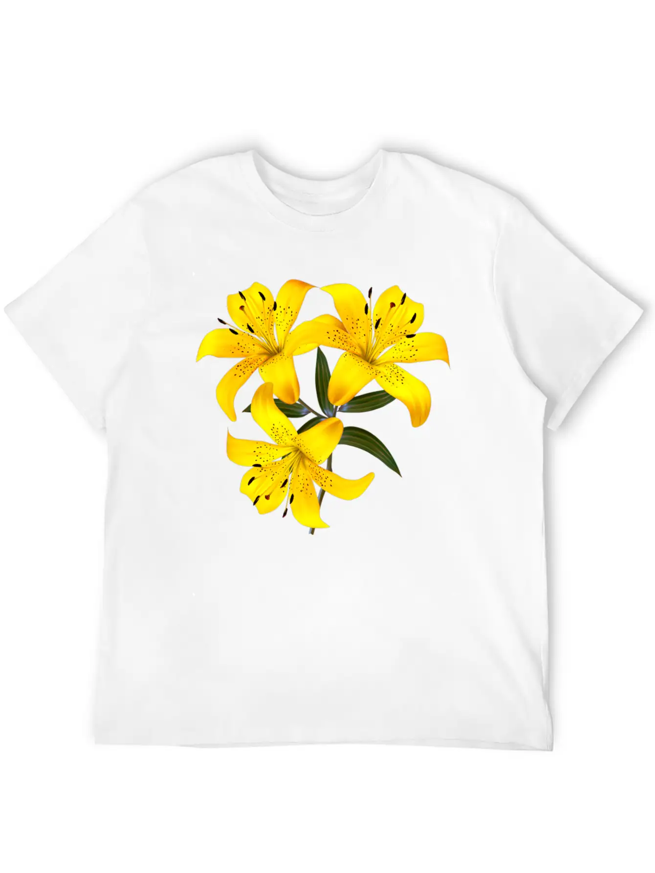 Yellow Lilies Unisex Casual T-Shirt – Clean Design For Daily Comfort