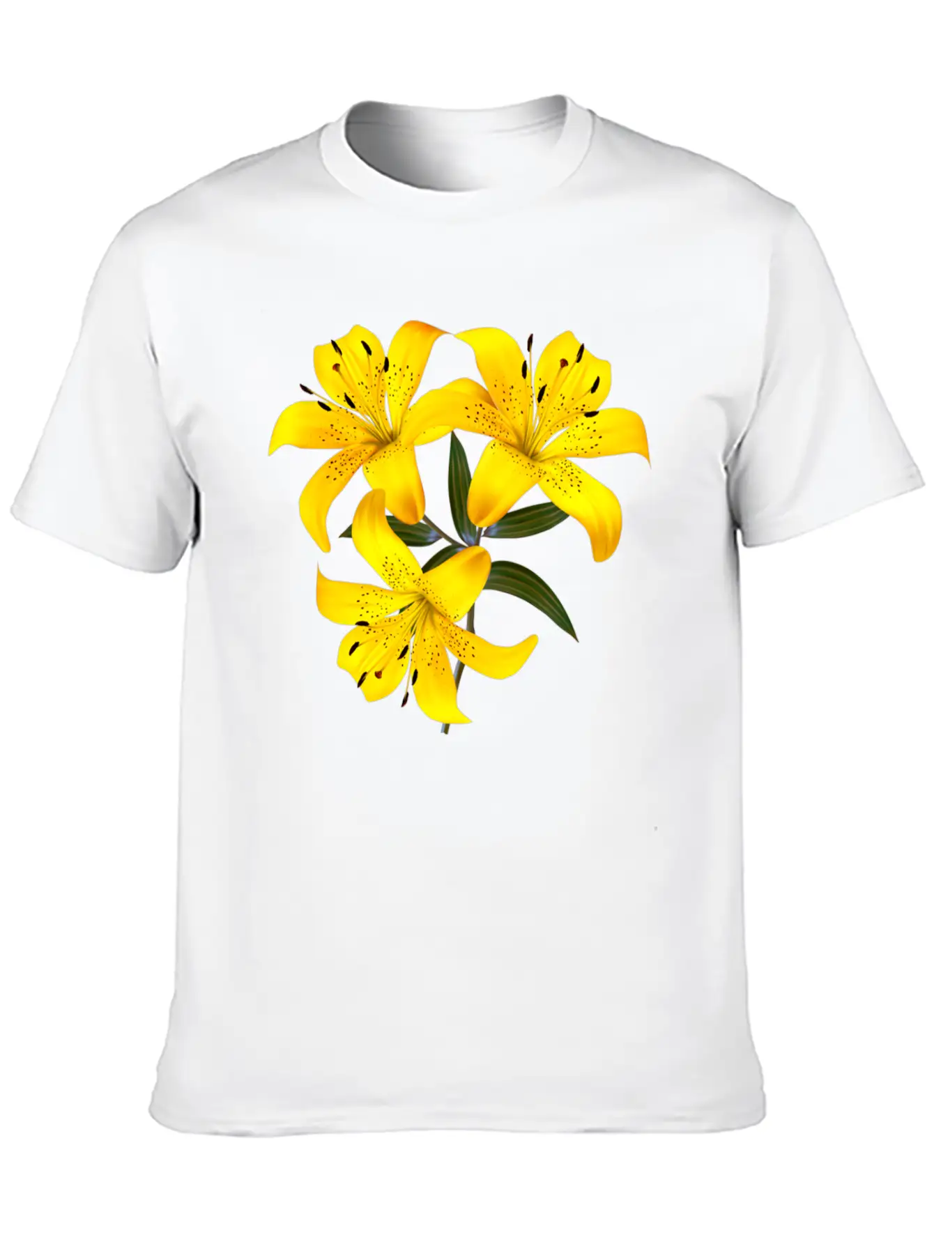 Yellow Lilies Unisex Casual T-Shirt – Clean Design For Daily Comfort