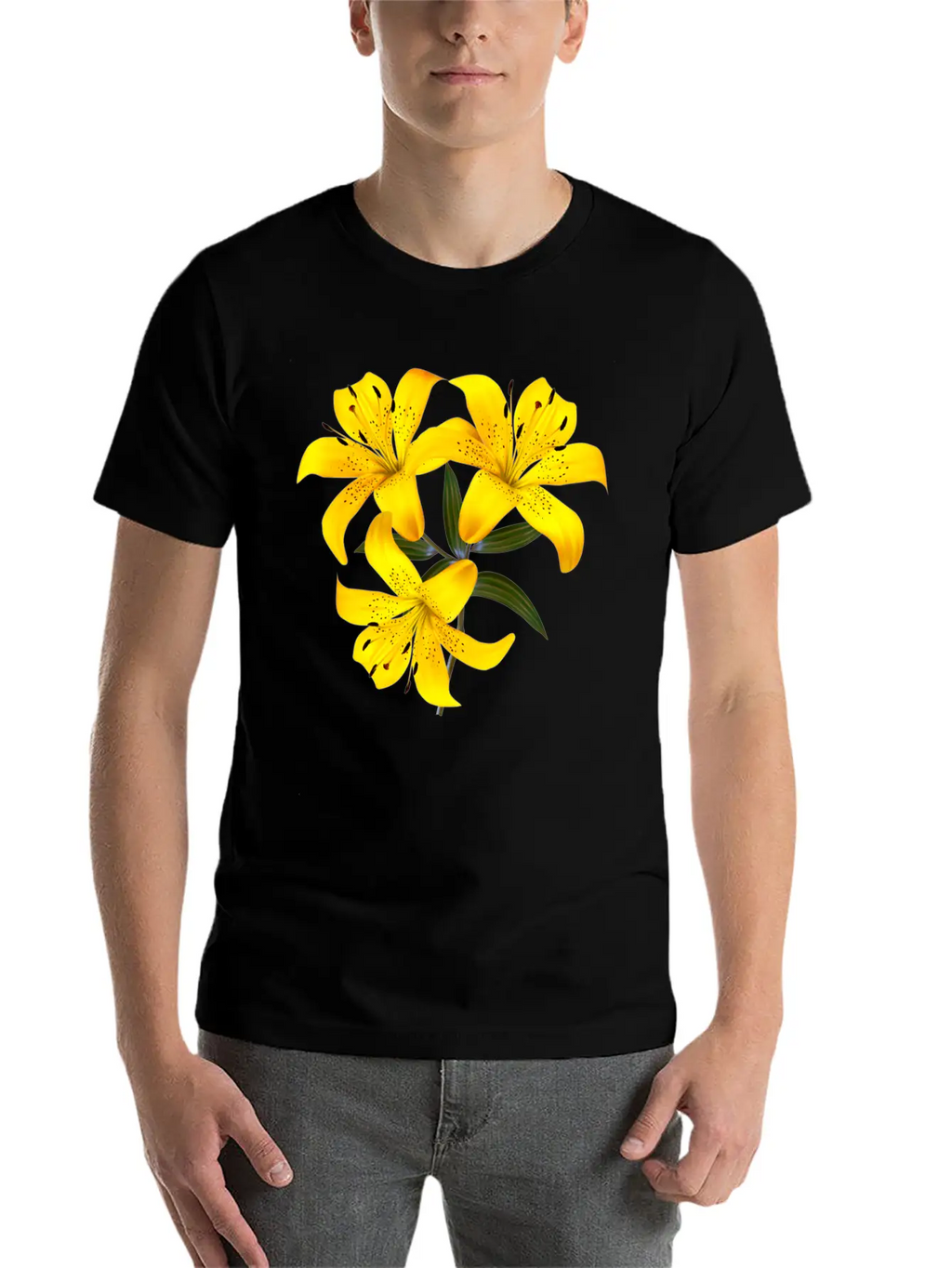 Yellow Lilies Unisex Casual T-Shirt – Clean Design For Daily Comfort